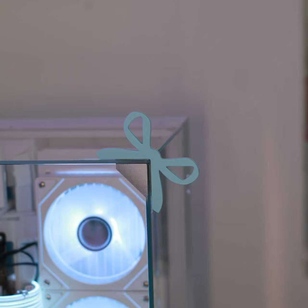Desk Setup Girly - Monitor Decoration Bow Monitor Corner Decor