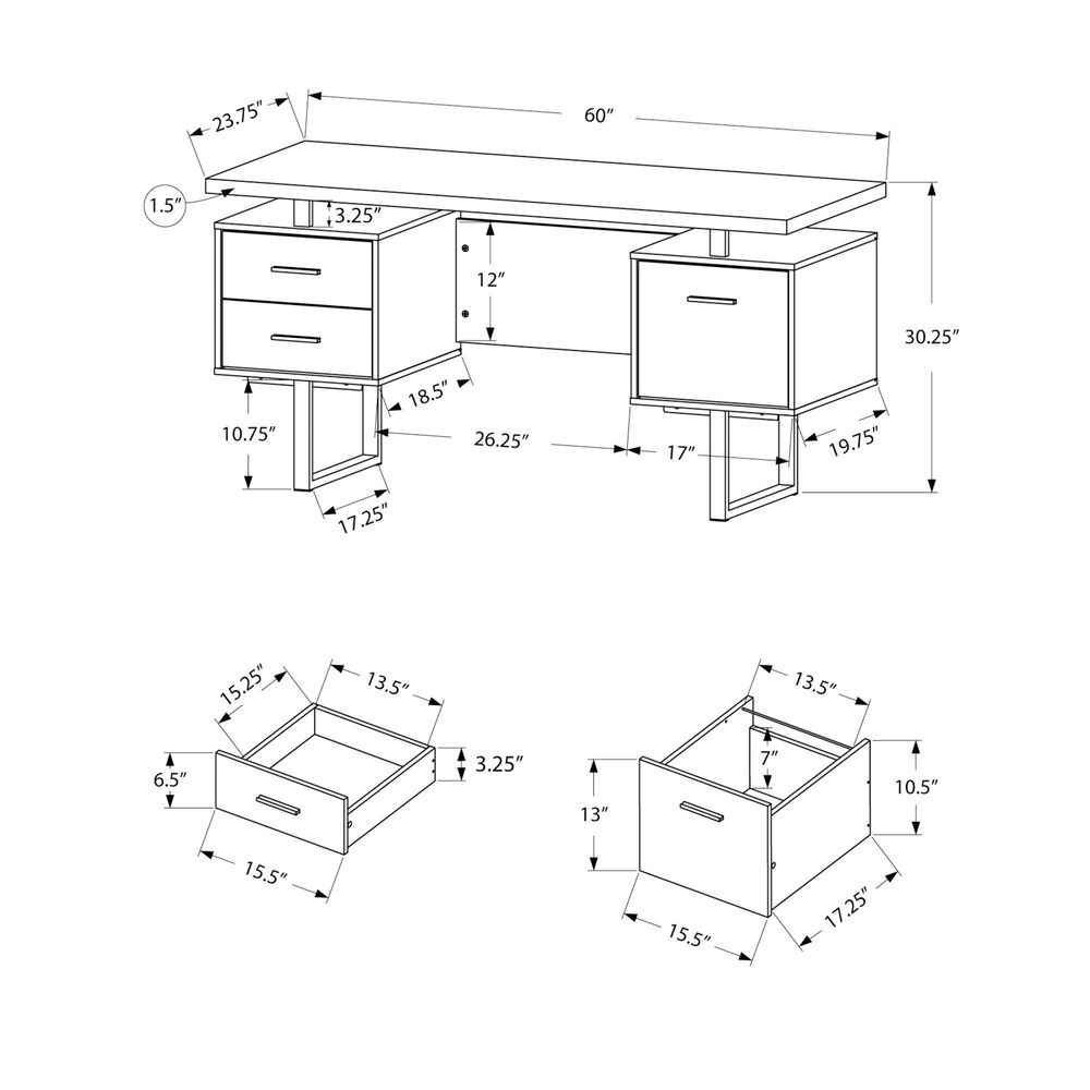 I 7632 Computer Desk, Home Off - огляд і ціна Desk Setup Grey