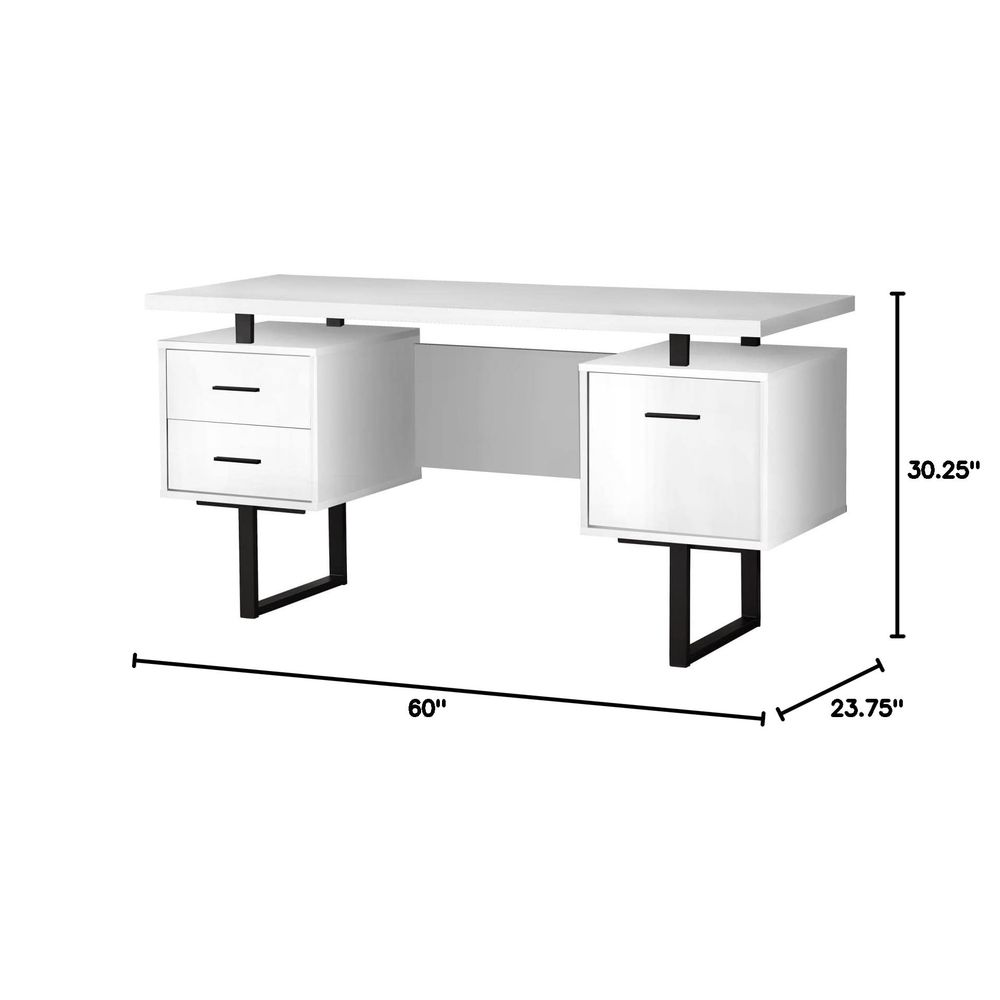 I 7631 Computer Desk, Home Off - огляд і ціна Desk Setup Black And White