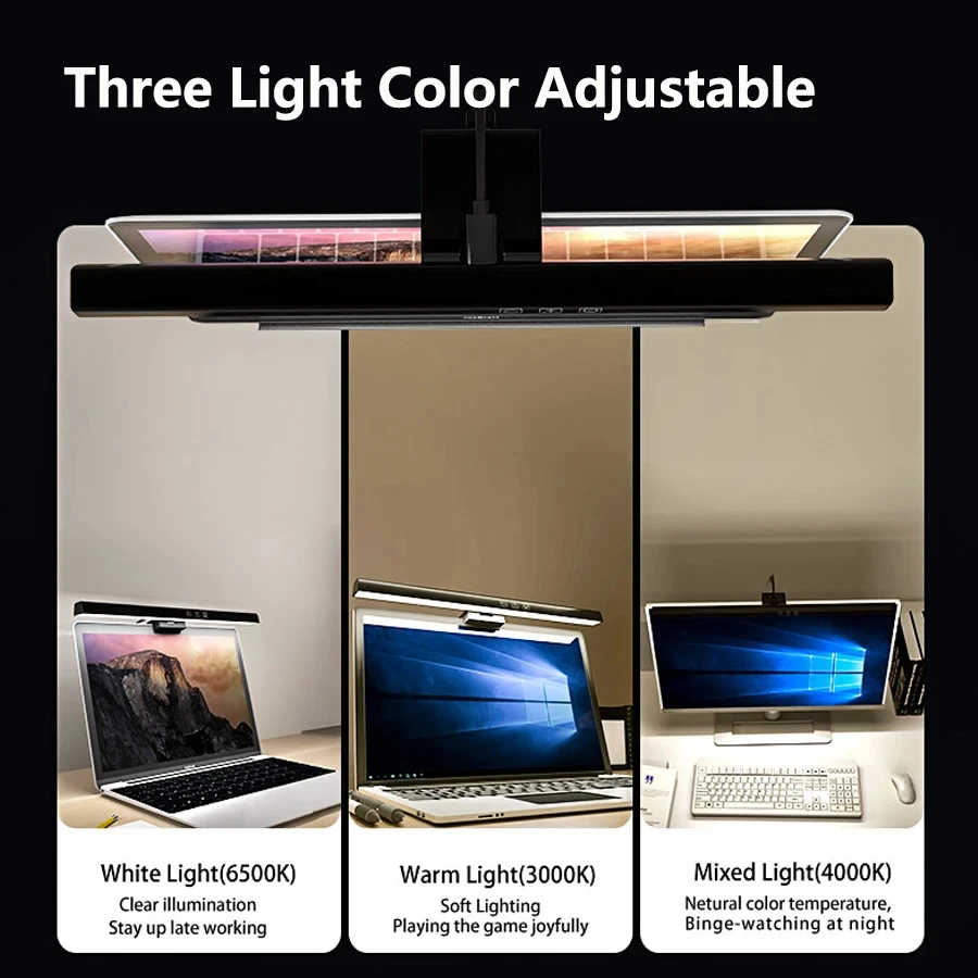 LED 33cm 50cm Monitor Light Ba - огляд і ціна Desk Setup No Monitor