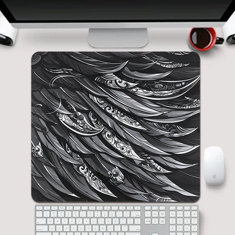 Aesthetic Marble Swirl Tablecl - огляд і ціна Desk Setup Black And White
