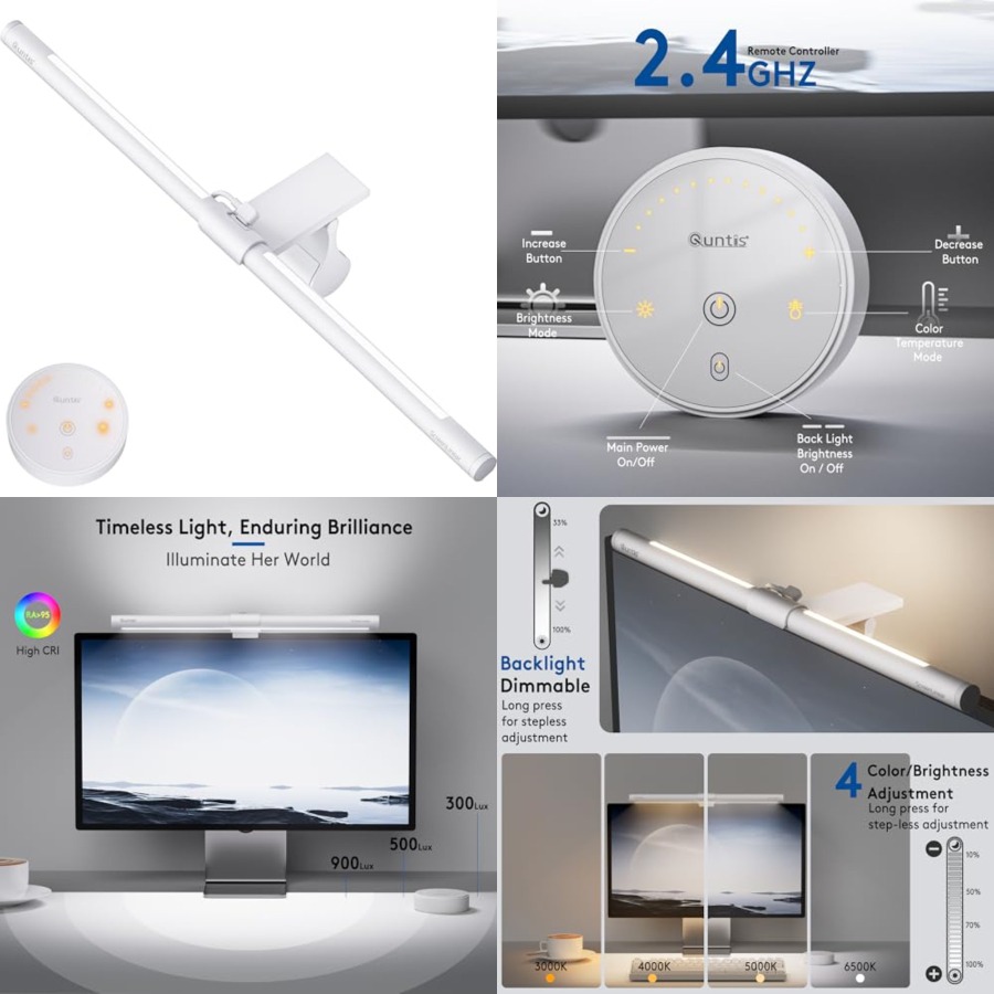 Monitor Light Bar with Remote, - огляд і ціна Desk Setup No Monitor