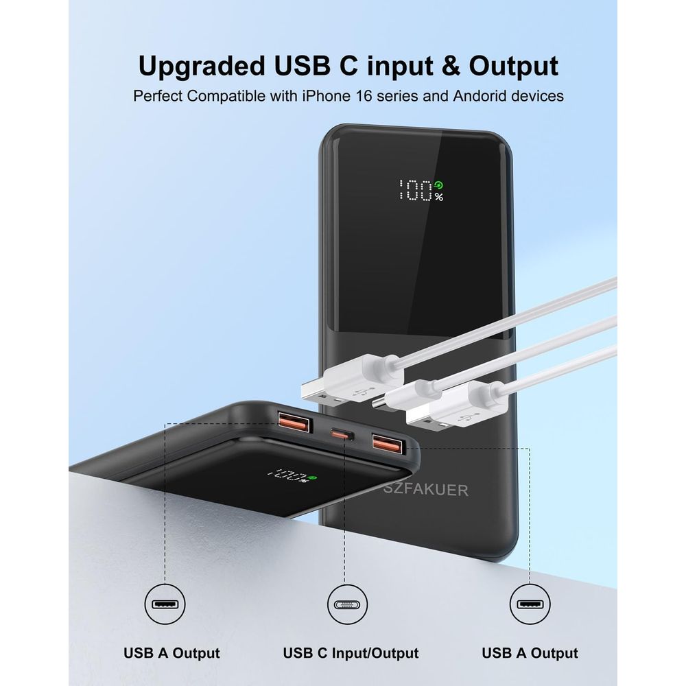 Slim 10000mAh USB-C Power Bank - огляд і ціна Desk Setup Ipad
