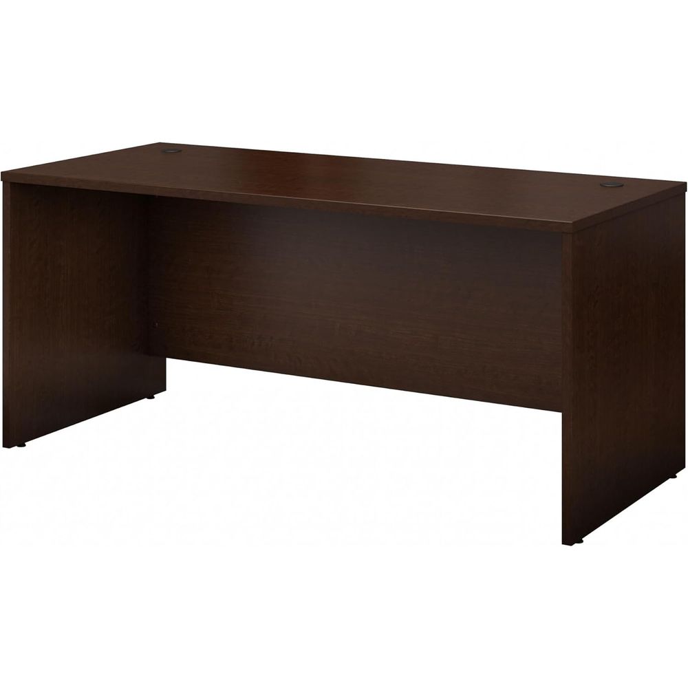 66W Office Desk in Mocha Cherr - огляд і ціна Desk Setup L Shaped