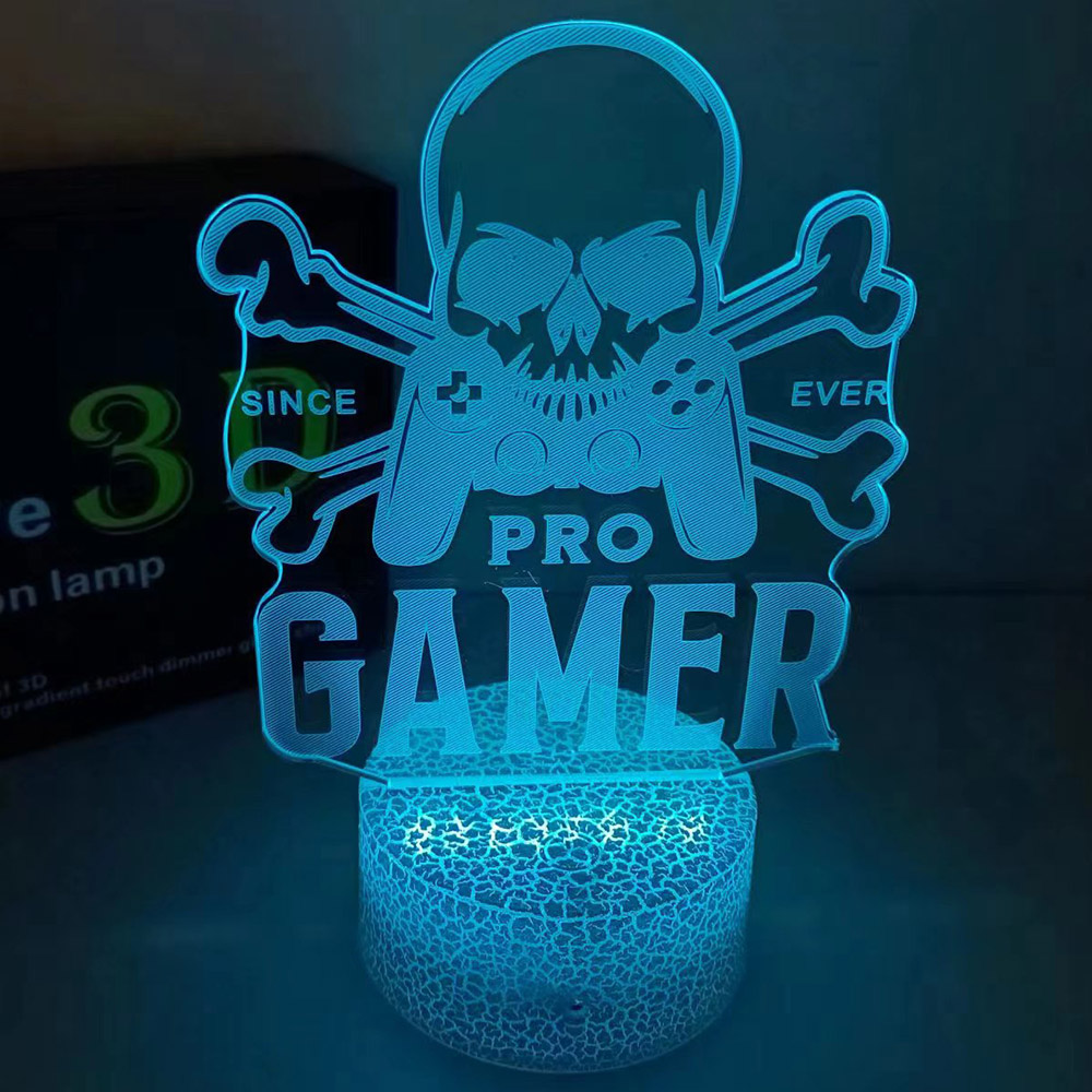 3D Night Lamp Gaming Room Desk - огляд і ціна Desk Setup Pegboard