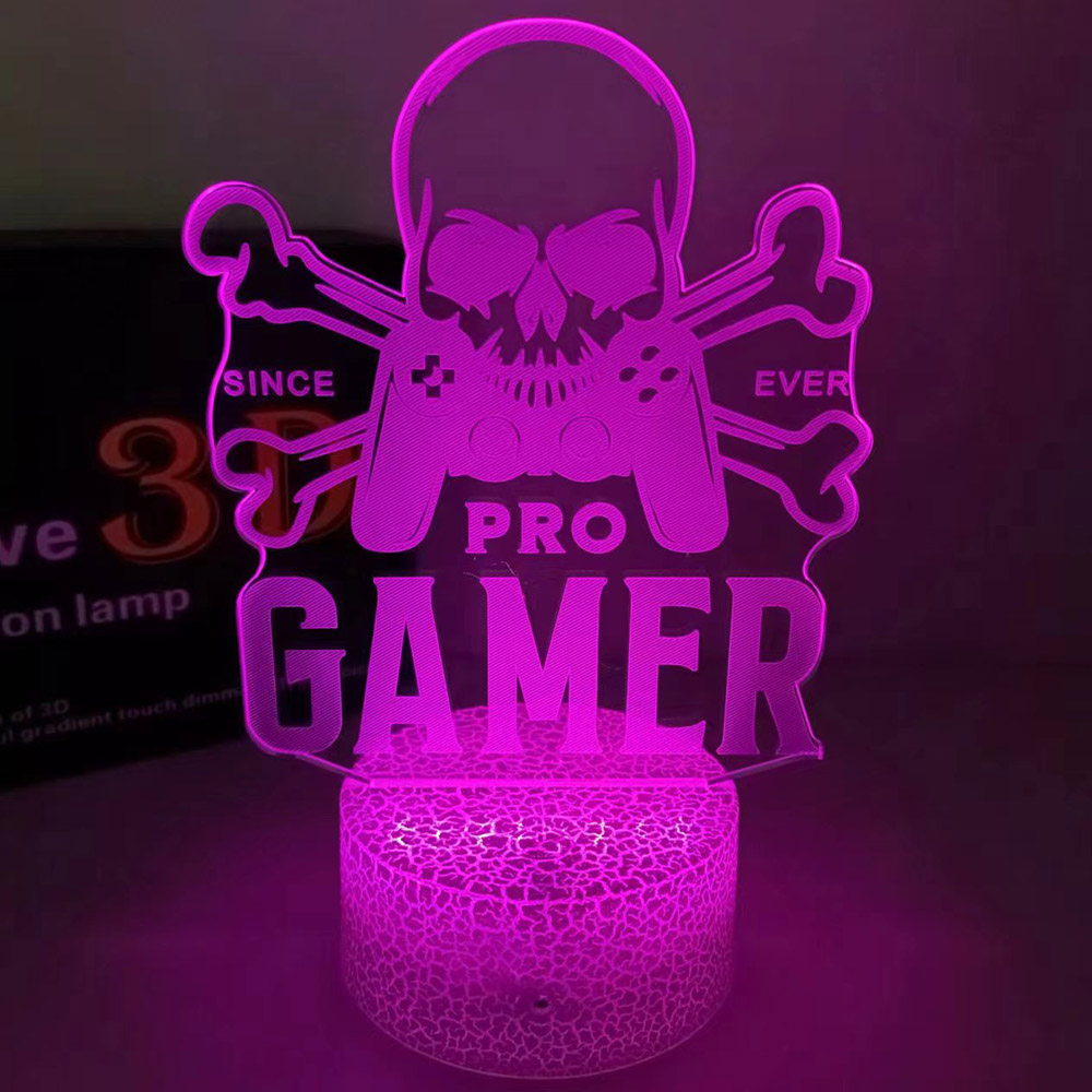 3D Night Lamp Gaming Room Desk - огляд і ціна Desk Setup Pegboard