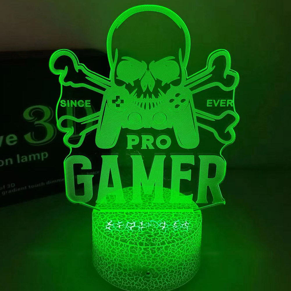 3D Night Lamp Gaming Room Desk - огляд і ціна Desk Setup Pegboard
