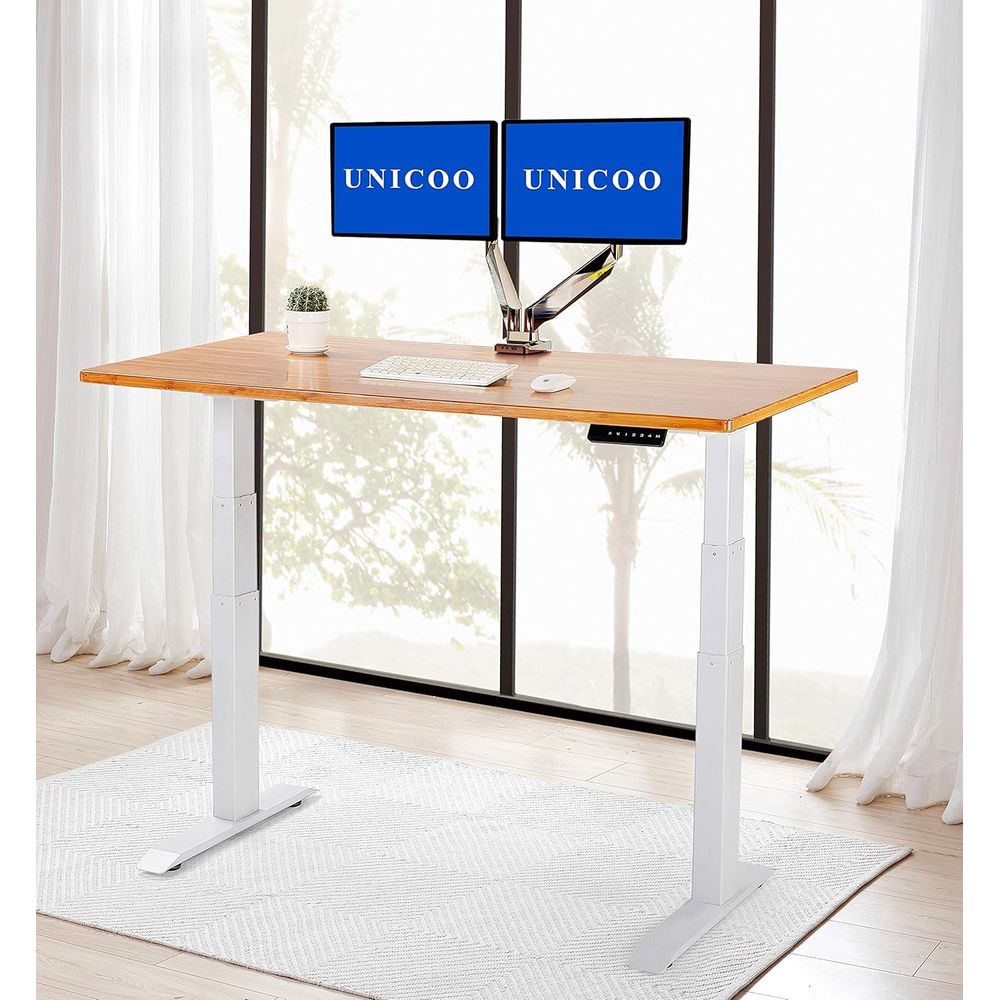 Electric Dual Motor Stand Up D - огляд і ціна Desk Setup L Shaped