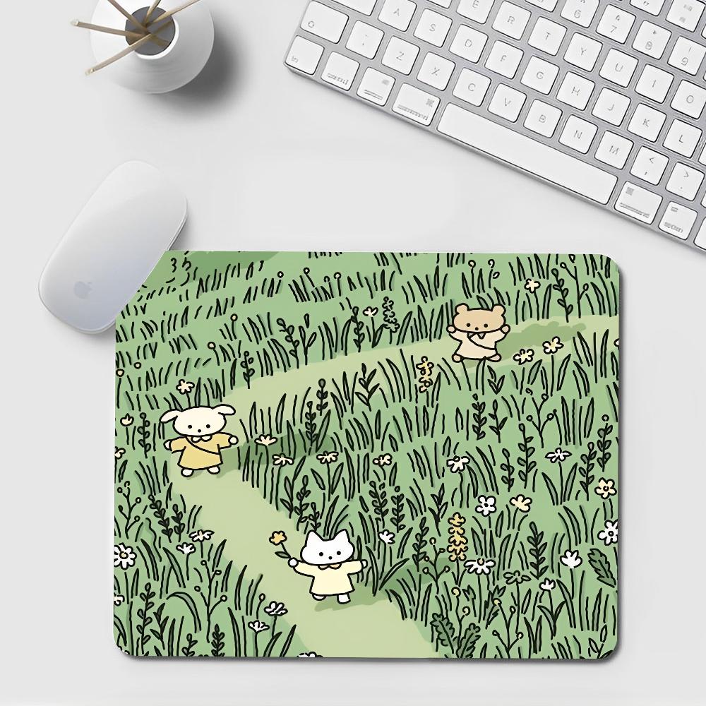 Green Plant Desk Mat Cute Kawa - огляд і ціна Korean Desk Setup