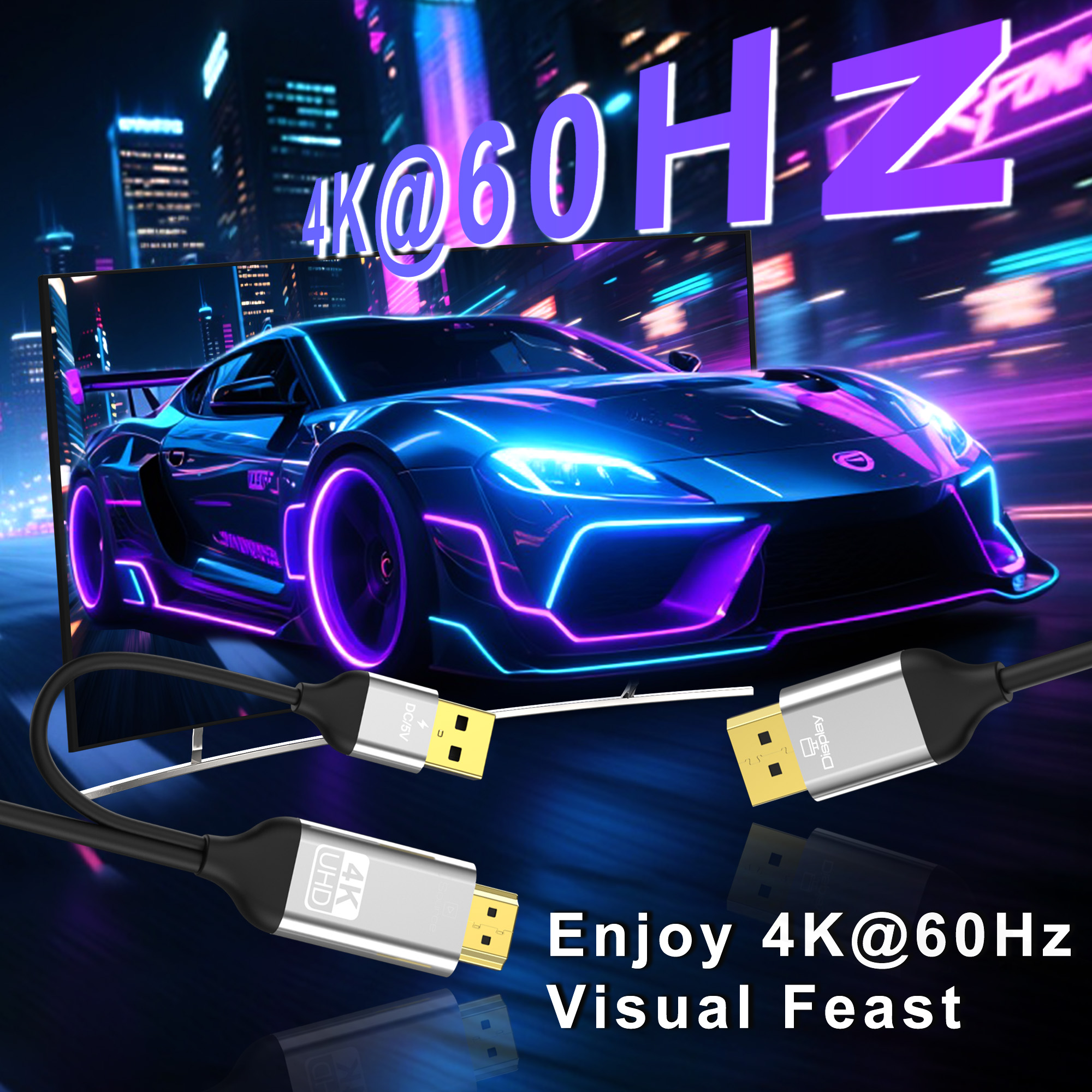 HDMI To DisplayPort Cable HDMI - огляд і ціна Desk Setup Ps5