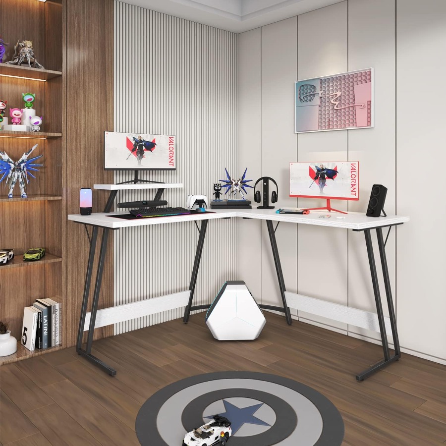 L Shaped Gaming Desk with Larg - огляд і ціна Desk Setup L Shaped