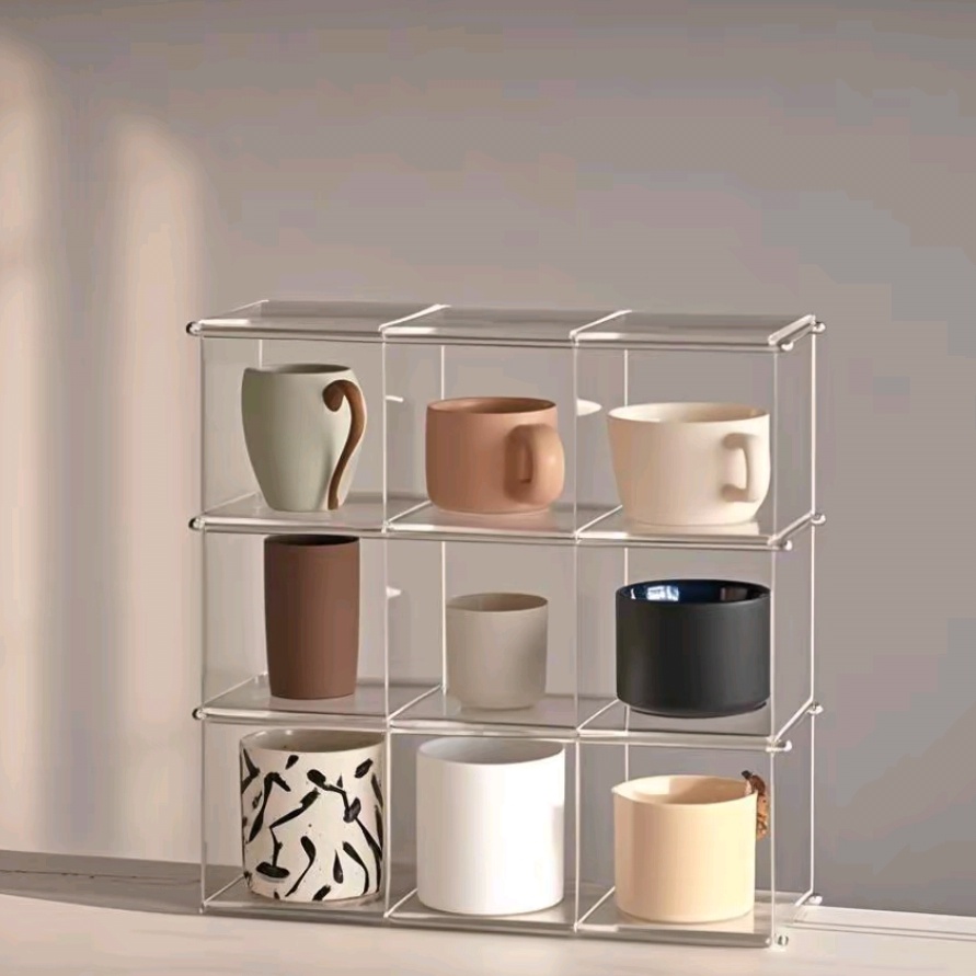 Acrylic Display Shelf Cups Sto - огляд і ціна Desk Setup Organizer
