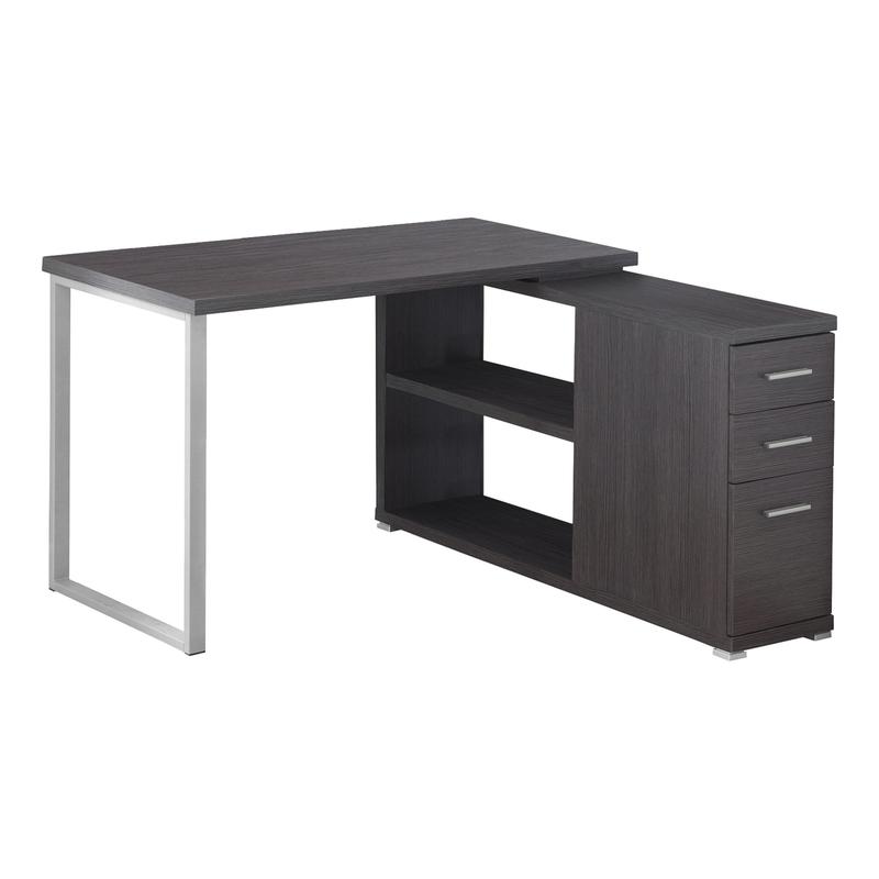 L-Shaped Computer Desk for Hom - огляд і ціна Desk Setup Grey