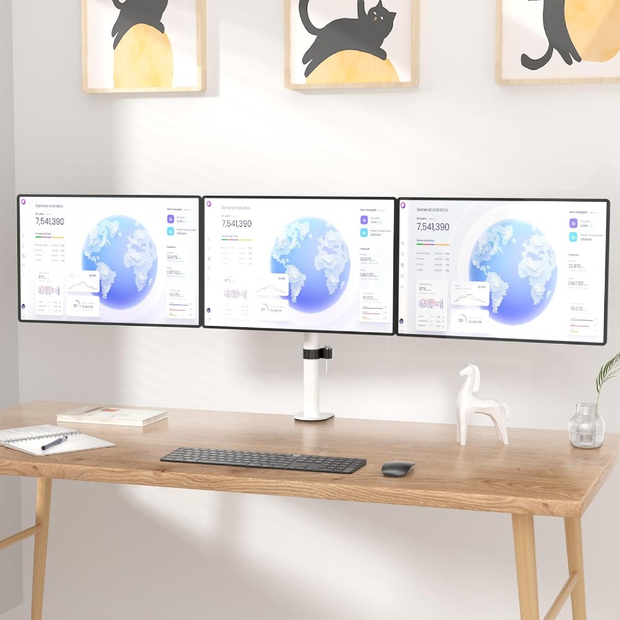 Triple Monitor Mount for Desk  - огляд і ціна Setup Desk Monitor