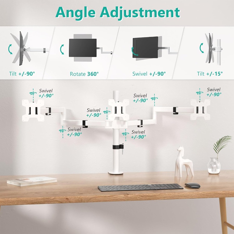 Triple Monitor Mount for Desk  - огляд і ціна Setup Desk Monitor