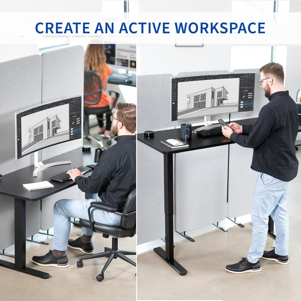 VIVO Electric 60 x 24 inch Sta - огляд і ціна Desk Setup L Shaped