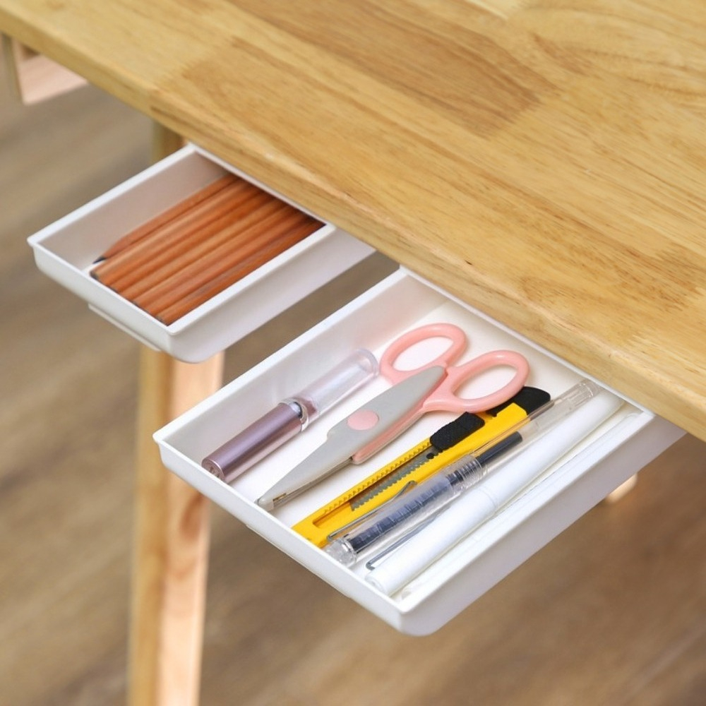 Hidden Storage Box Under Desk  - огляд і ціна Desk Setup Organizer