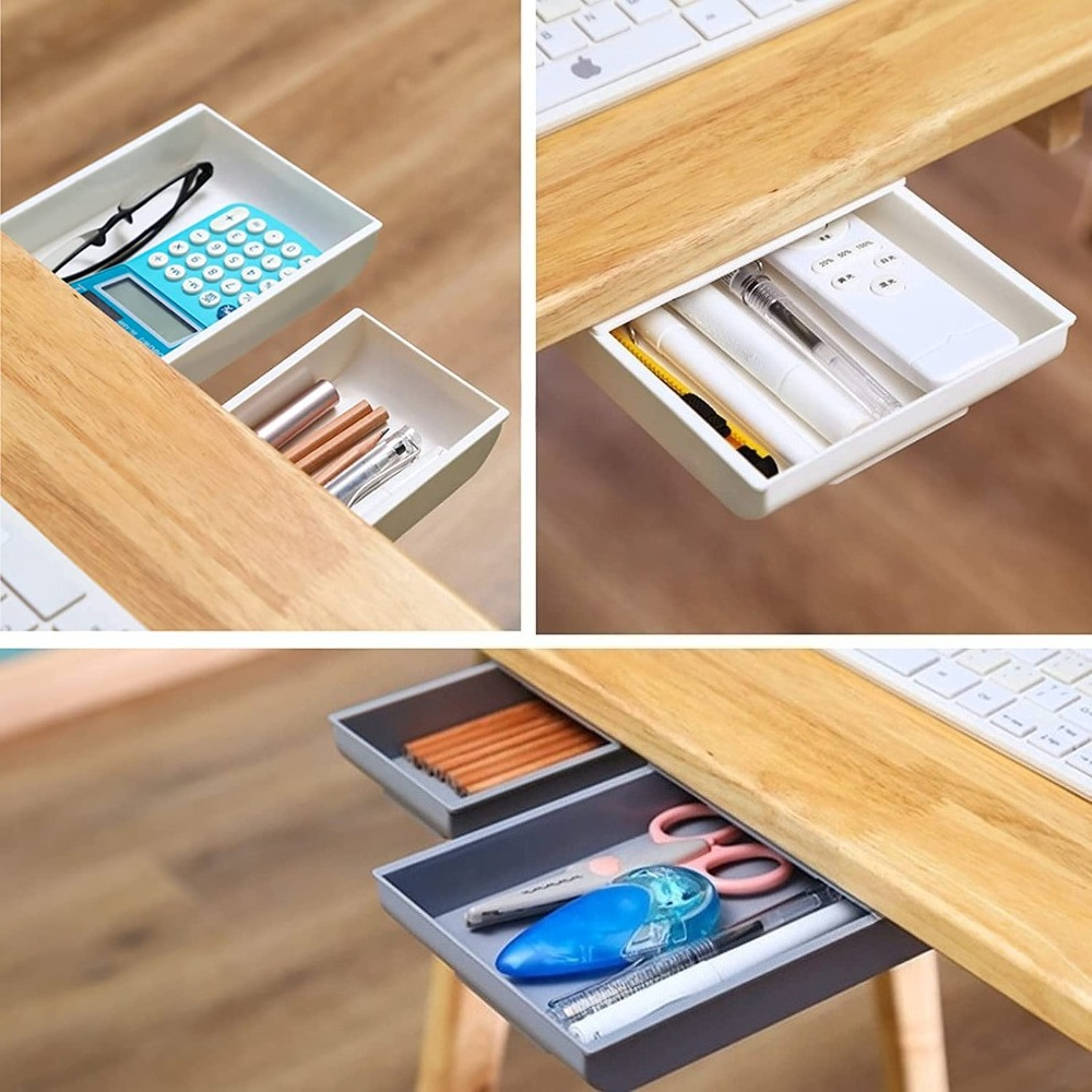 Hidden Storage Box Under Desk  - огляд і ціна Desk Setup Organizer