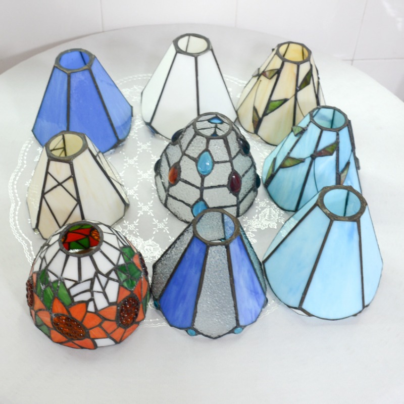 E27 Stained Glass Lampshade fo - огляд і ціна Desk Setup Vintage