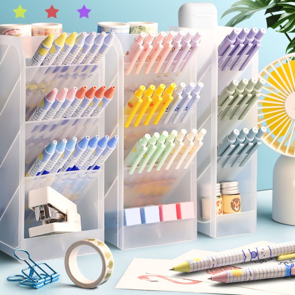 Plastic Pen Holder Oblique Ins - огляд і ціна Desk Setup Organizer