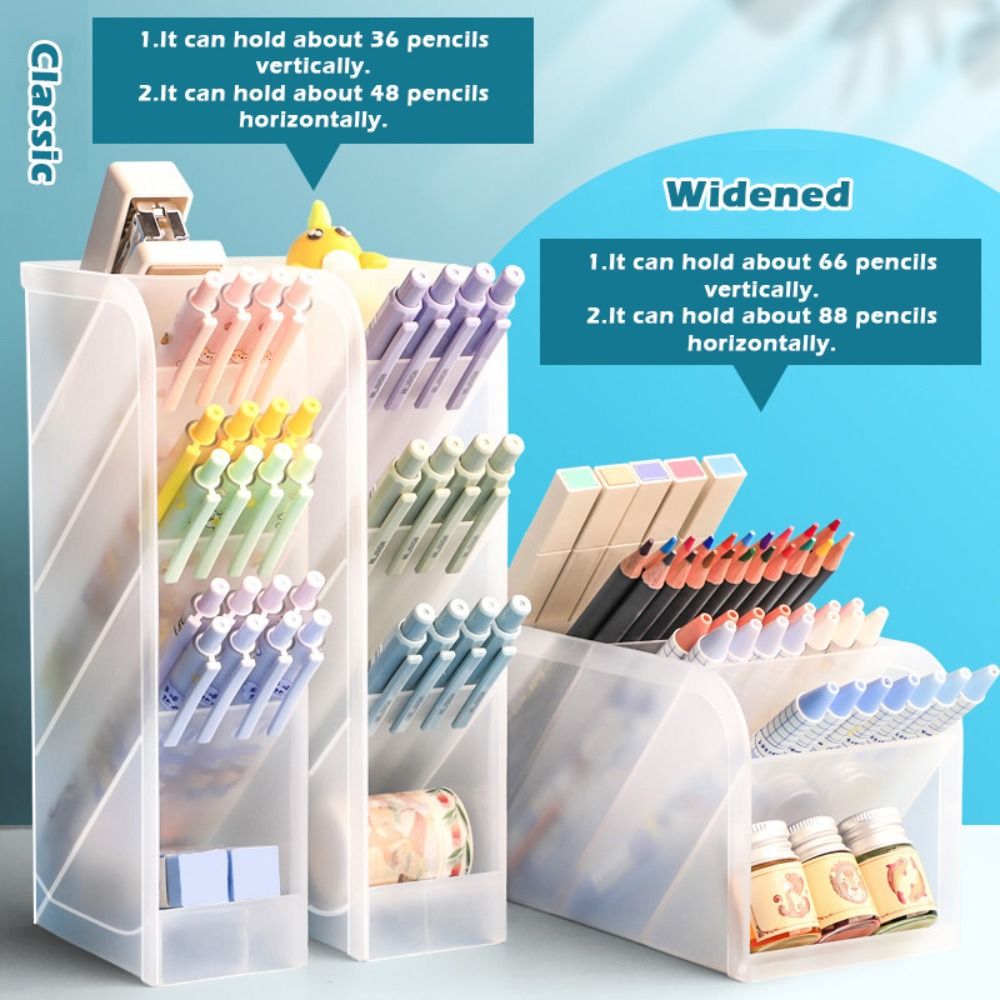 Plastic Pen Holder Oblique Ins - огляд і ціна Desk Setup Organizer