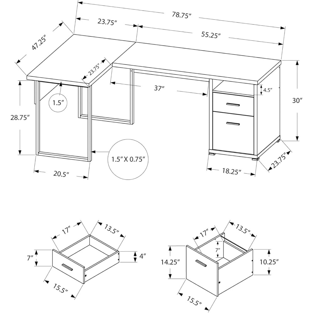 I 7255 Computer Desk, Home Off - огляд і ціна Desk Setup L Shaped