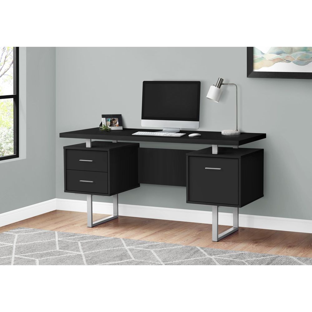 I 7634 Computer Desk, Home Off - огляд і ціна Desk Setup Grey