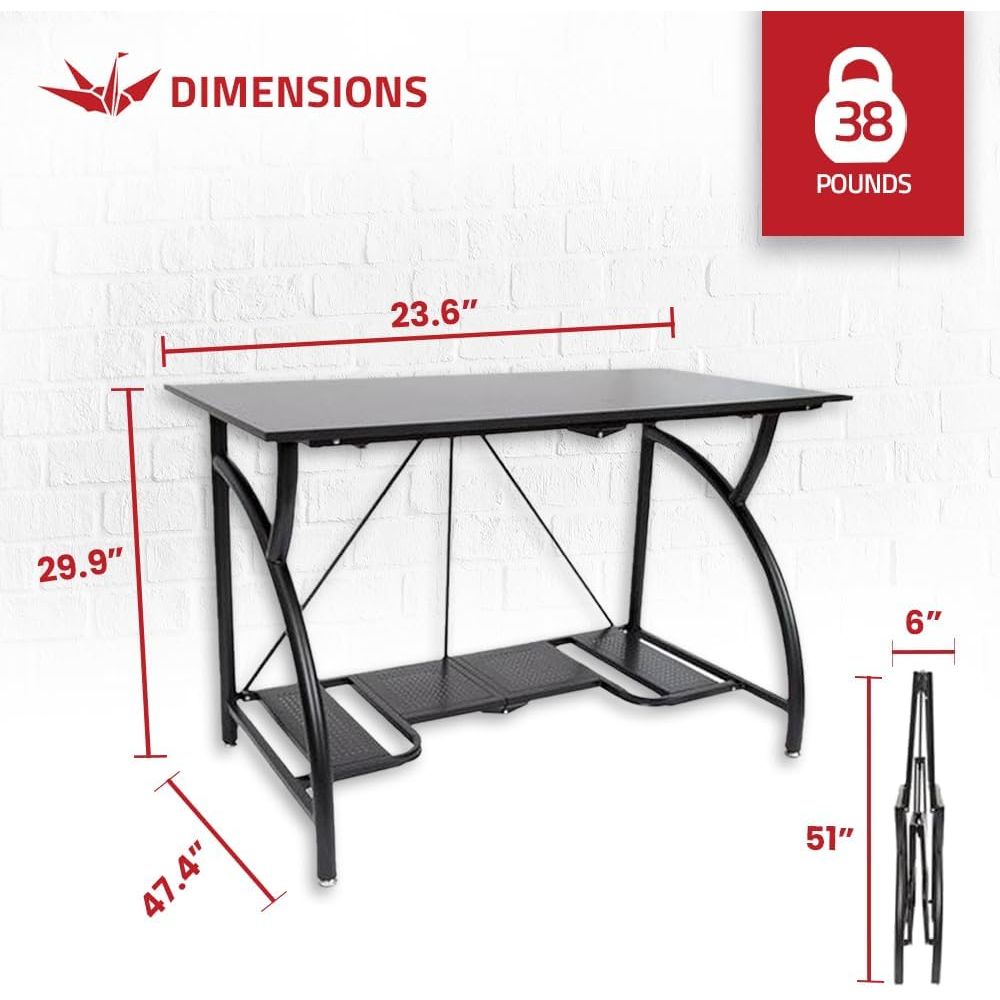 Space-Saving Collapsible Compu - огляд і ціна Setup Desk Monitor