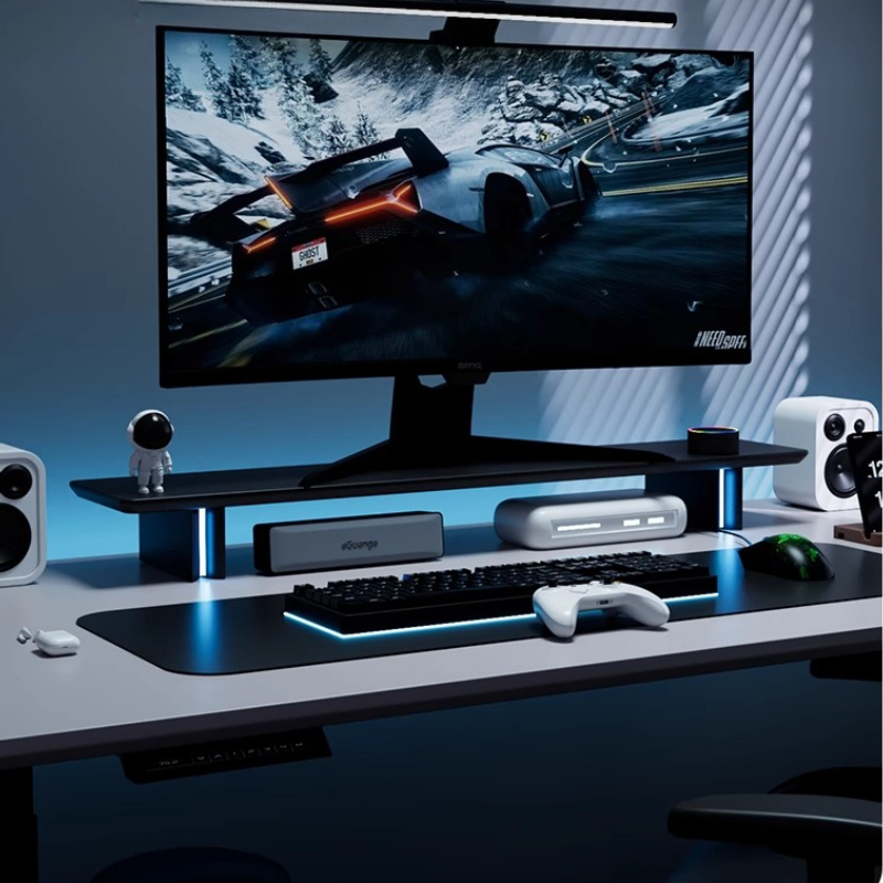 RGB Monitor Stand Ergonomic Co - огляд і ціна Desk Setup No Monitor
