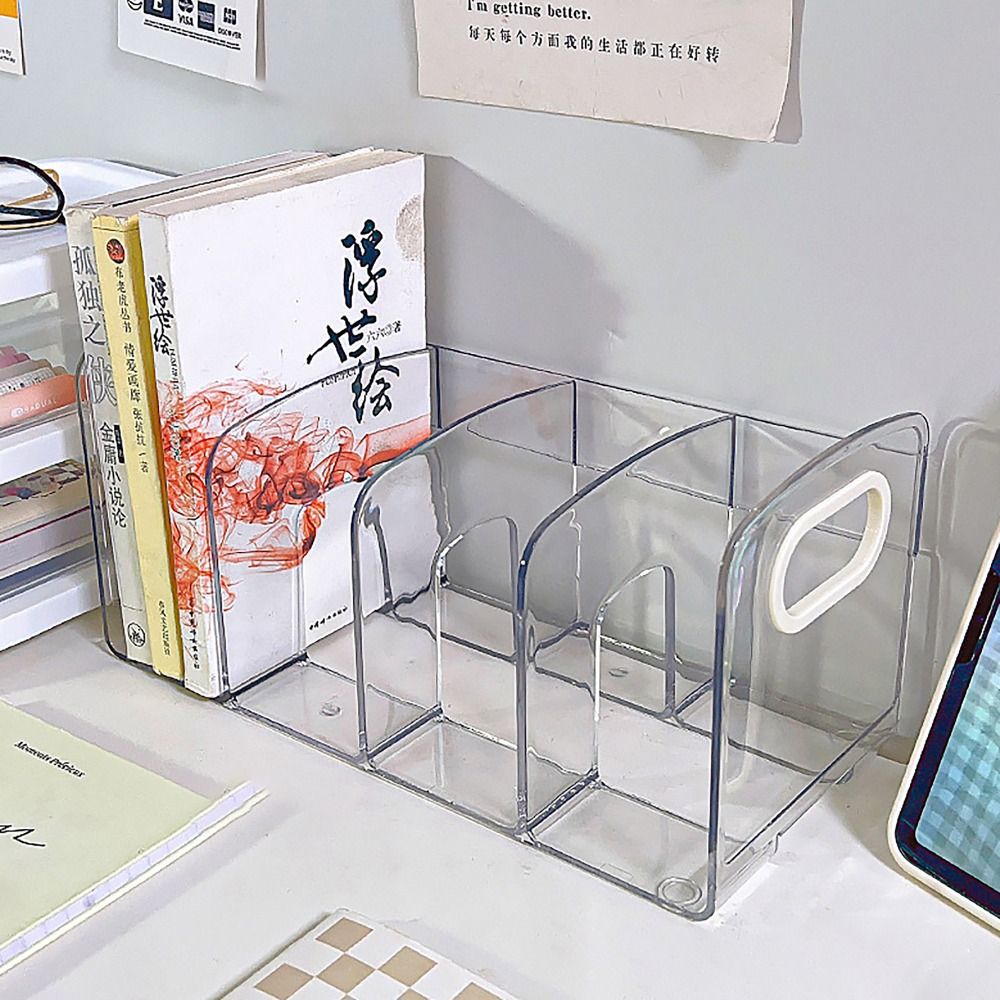 Clear Acrylic Bookends Conveni - огляд і ціна Desk Setup Organizer