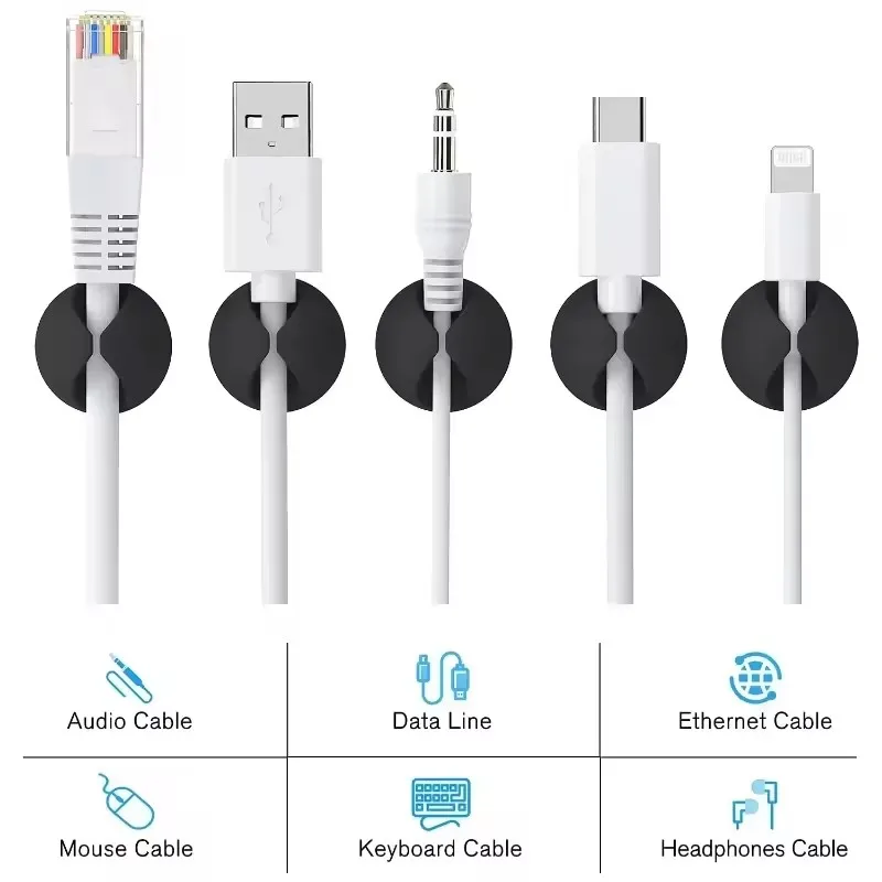 Cable Clips Phone Cord Holder  - огляд і ціна Desk Setup Organizer
