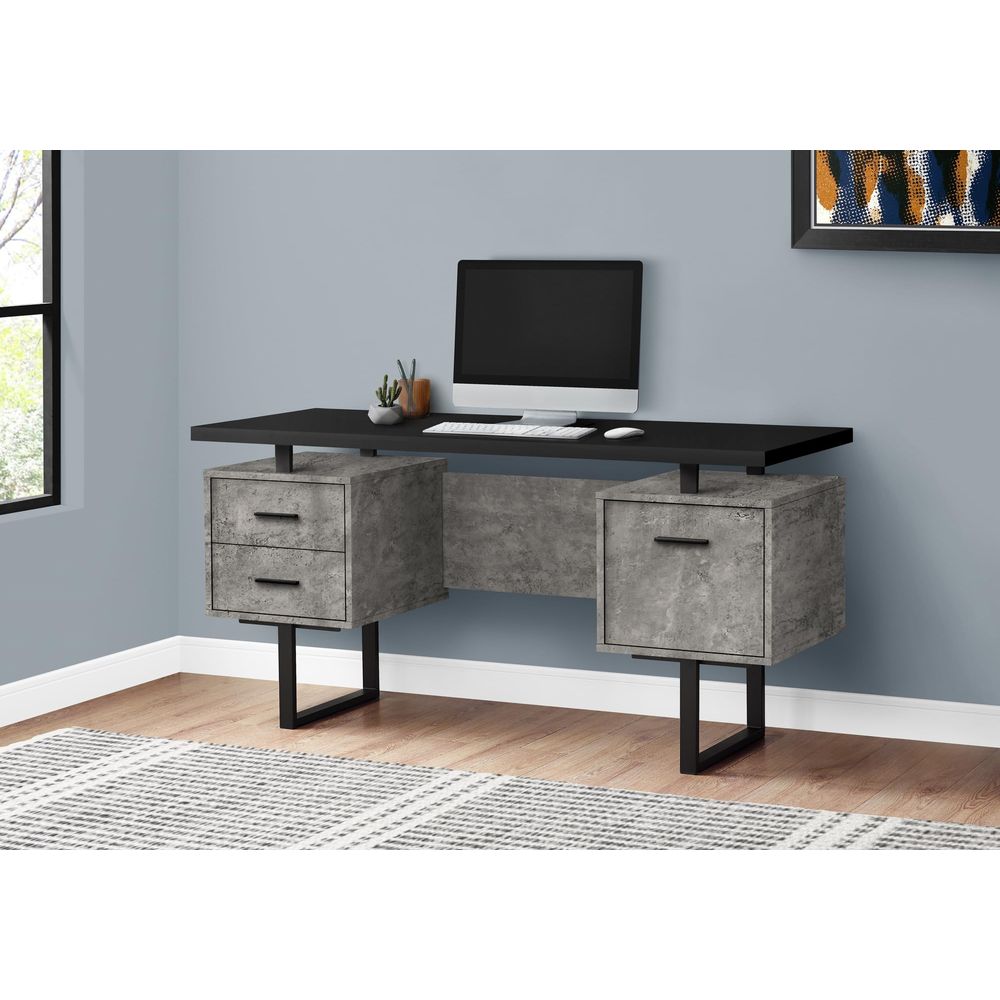I 7632 Computer Desk, Home Off - огляд і ціна Desk Setup Grey