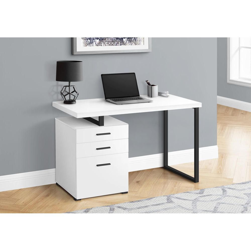 I 7646 Computer Desk, Home Off - огляд і ціна Desk Setup Black And White