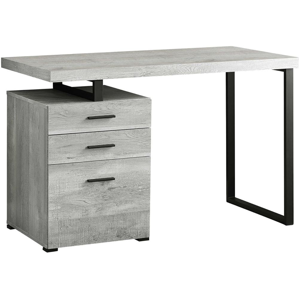 48 Grey Reclaimed Wood Desk wi - огляд і ціна Desk Setup Grey