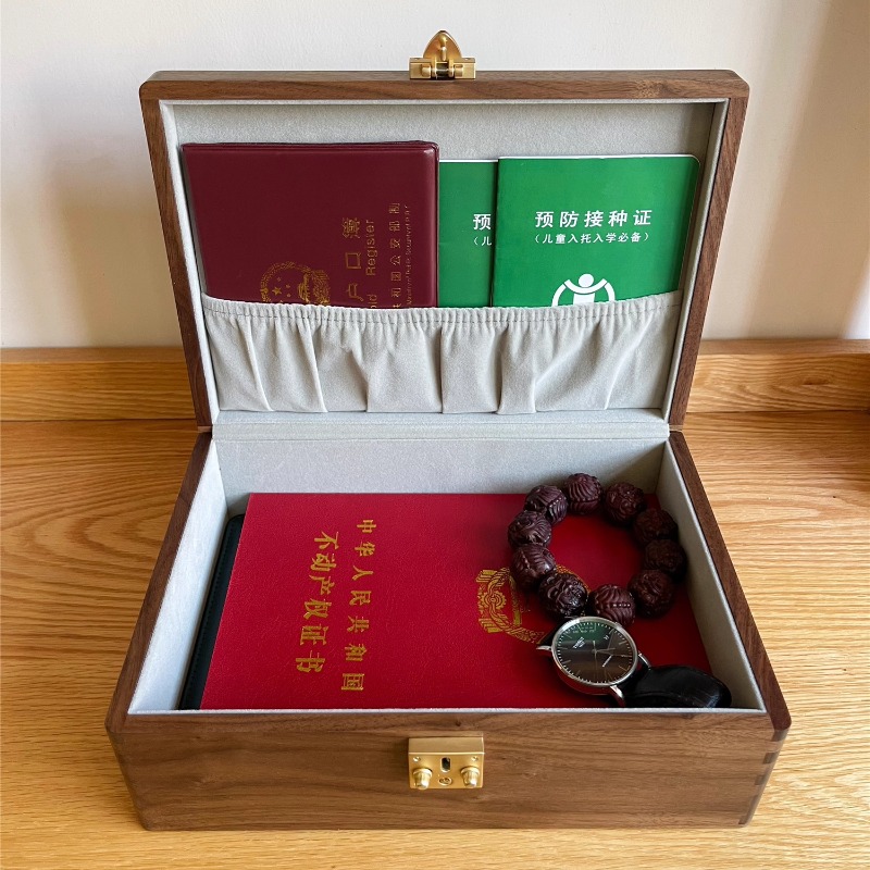 Walnut Wood Jewelry Box with L - огляд і ціна Korean Desk Setup
