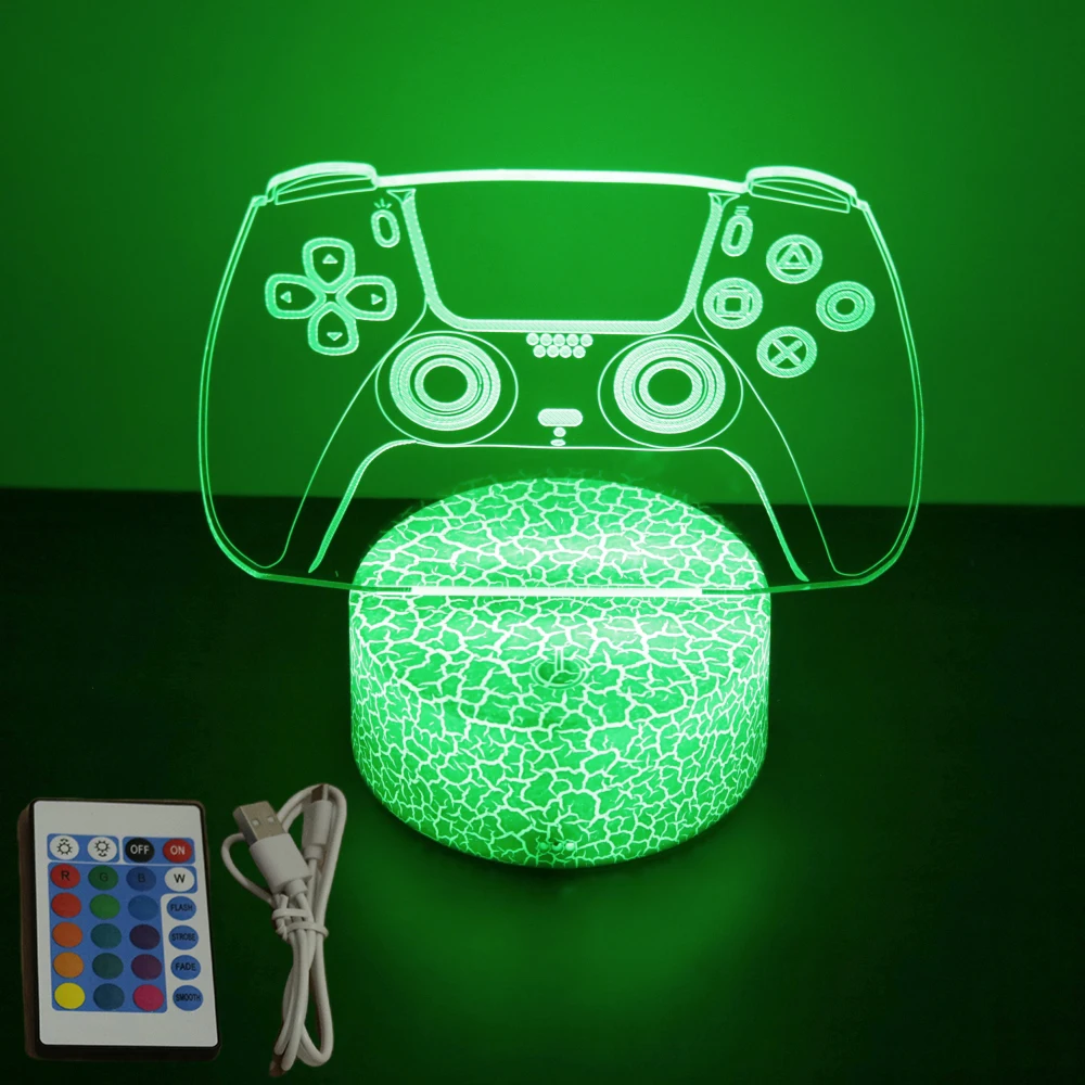 NEON GAMER 3D Lamp LED Night L - огляд і ціна Desk Setup Pegboard