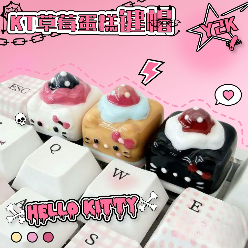 Y2K Kawaii Keycaps Hello Kitty - огляд і ціна Y2K Desk Setup