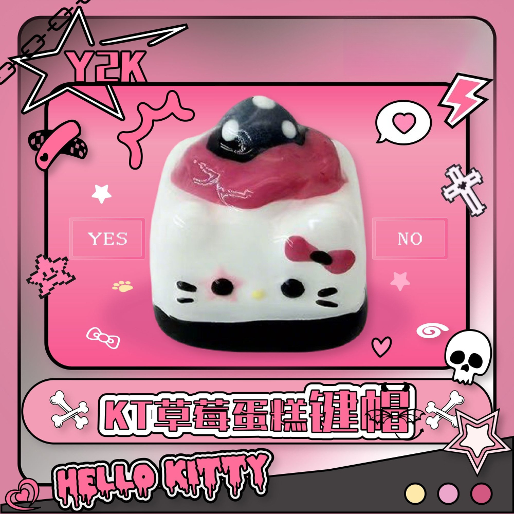 Y2K Kawaii Keycaps Hello Kitty - огляд і ціна Y2K Desk Setup
