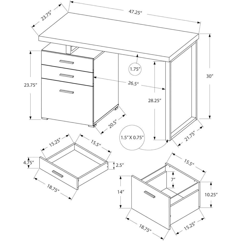 48-inch Grey Reclaimed Wood Co - огляд і ціна Desk Setup Grey
