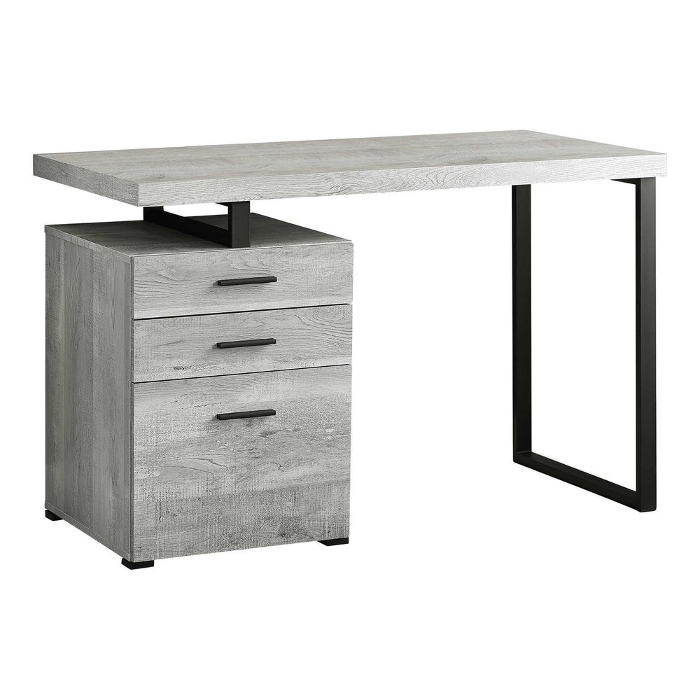 Computer Desk with File Cabine - огляд і ціна Desk Setup Grey