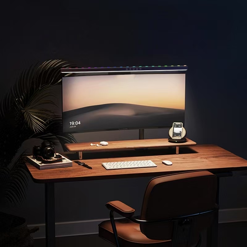 LED Monitor Light Hanging Desk - огляд і ціна Desk Setup On Bed