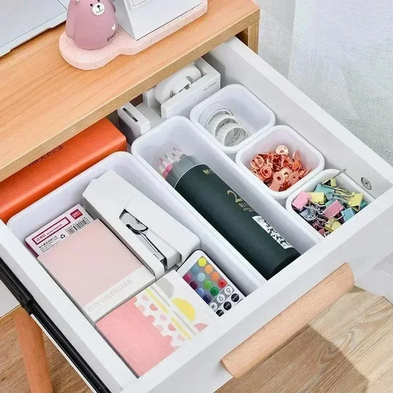 8-piece Set Drawer Organiser O - огляд і ціна Korean Desk Setup