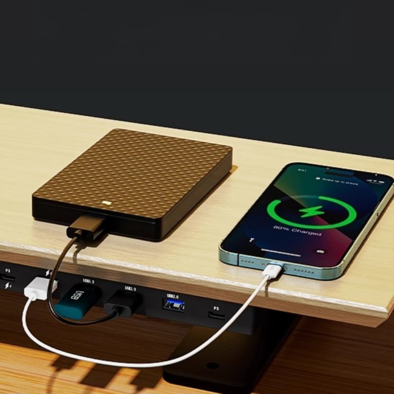 Solid Wood Gaming Desk Top wit - огляд і ціна Setup Desk Monitor
