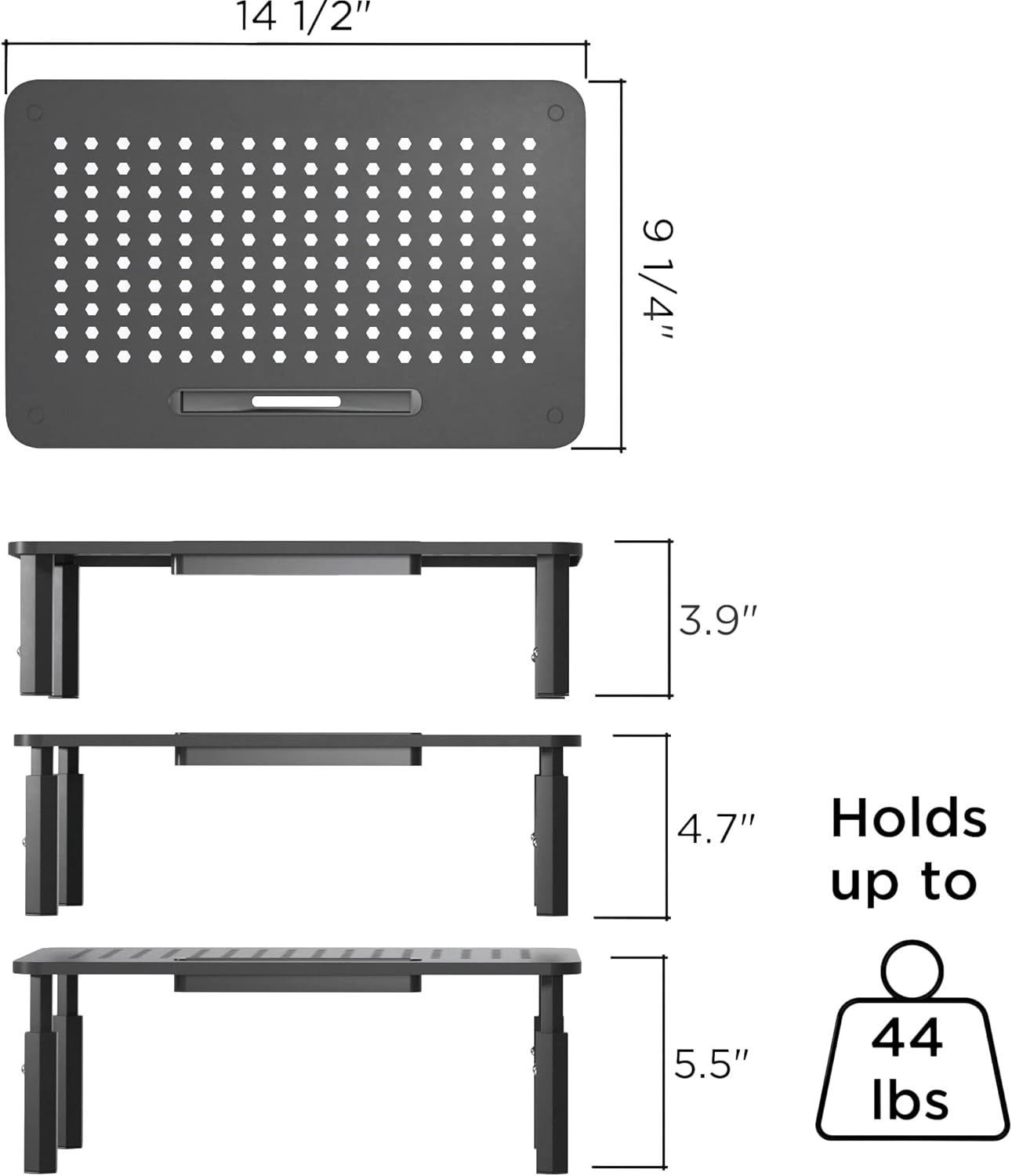 2-Pack Hexagonal Steel Monitor - огляд і ціна Setup Desk Monitor