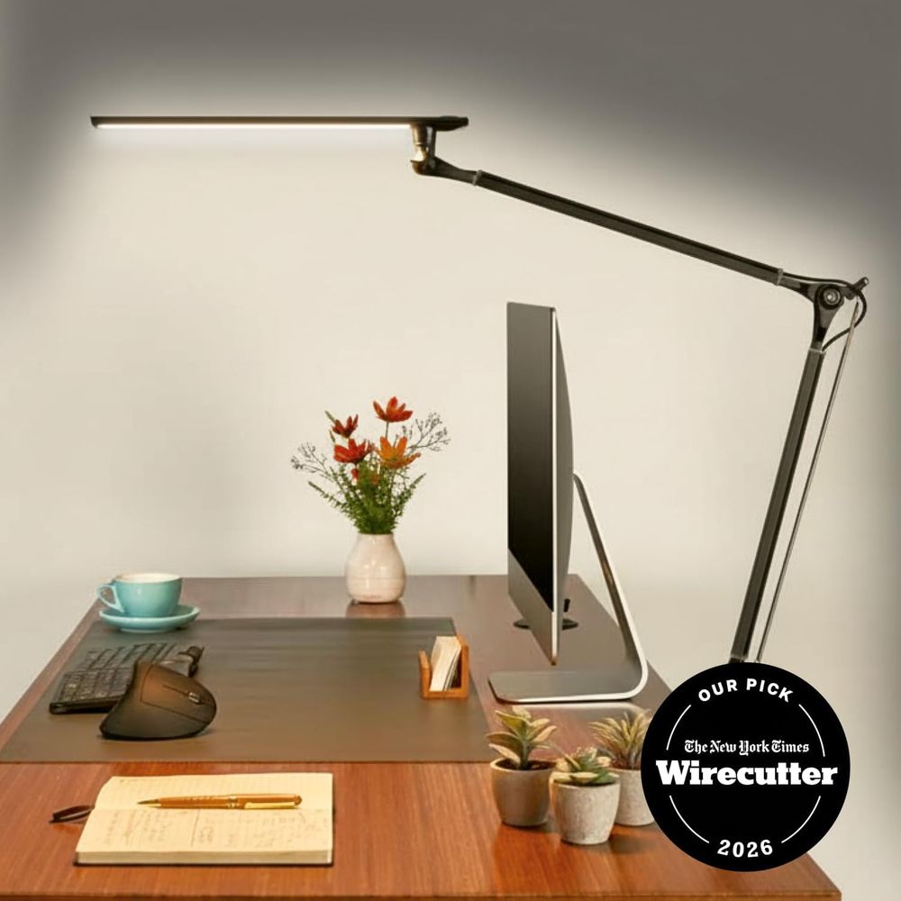 Adjustable 3-Color LED Desk La - огляд і ціна Setup Desk Monitor