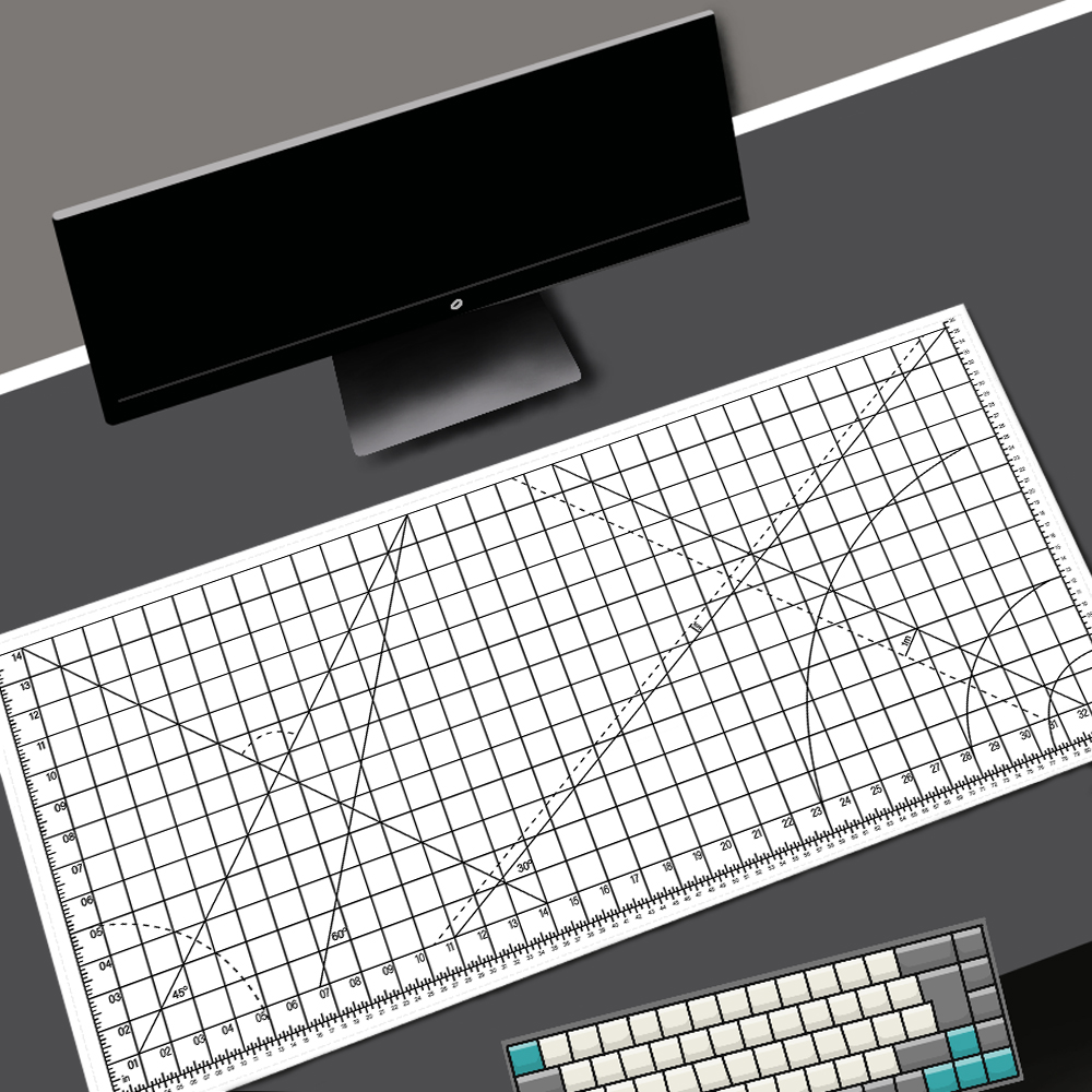 Blue Art Mouse Pad Kawaii Gami - огляд і ціна Desk Setup Pegboard