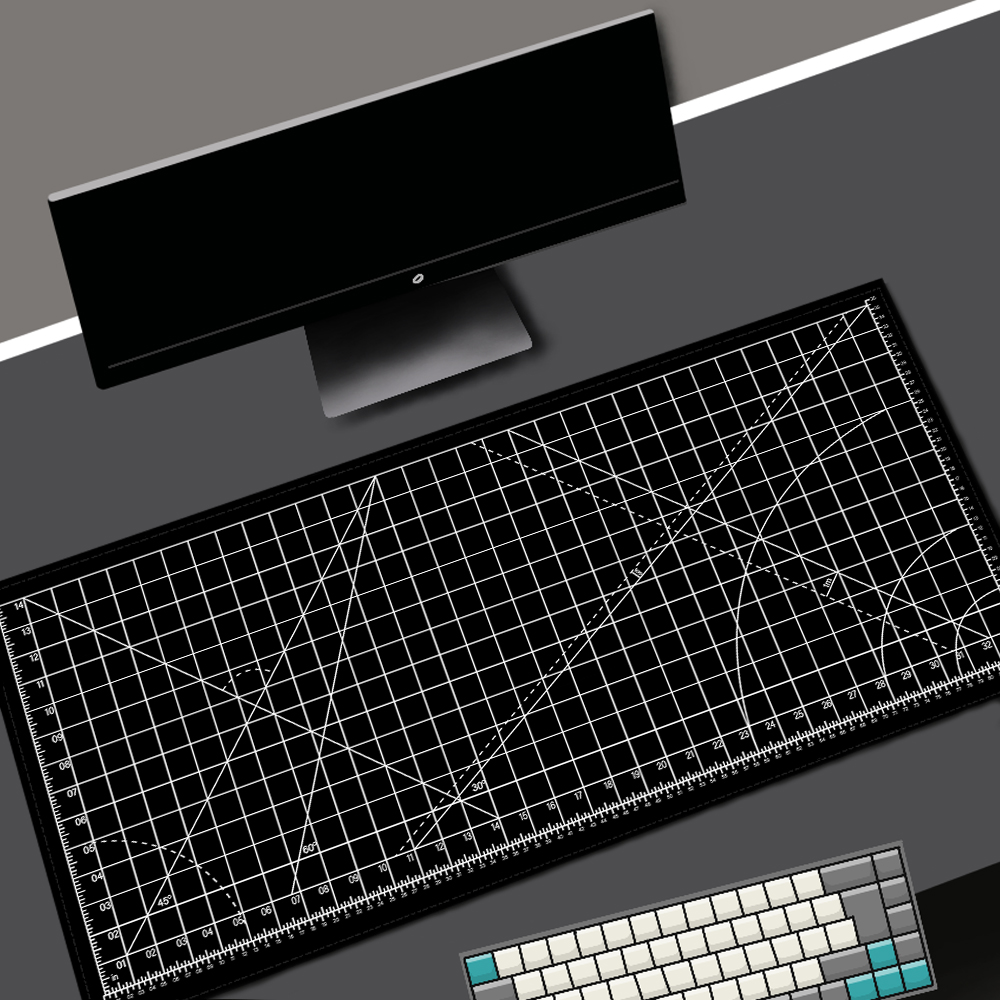 Blue Art Mouse Pad Kawaii Gami - огляд і ціна Desk Setup Pegboard