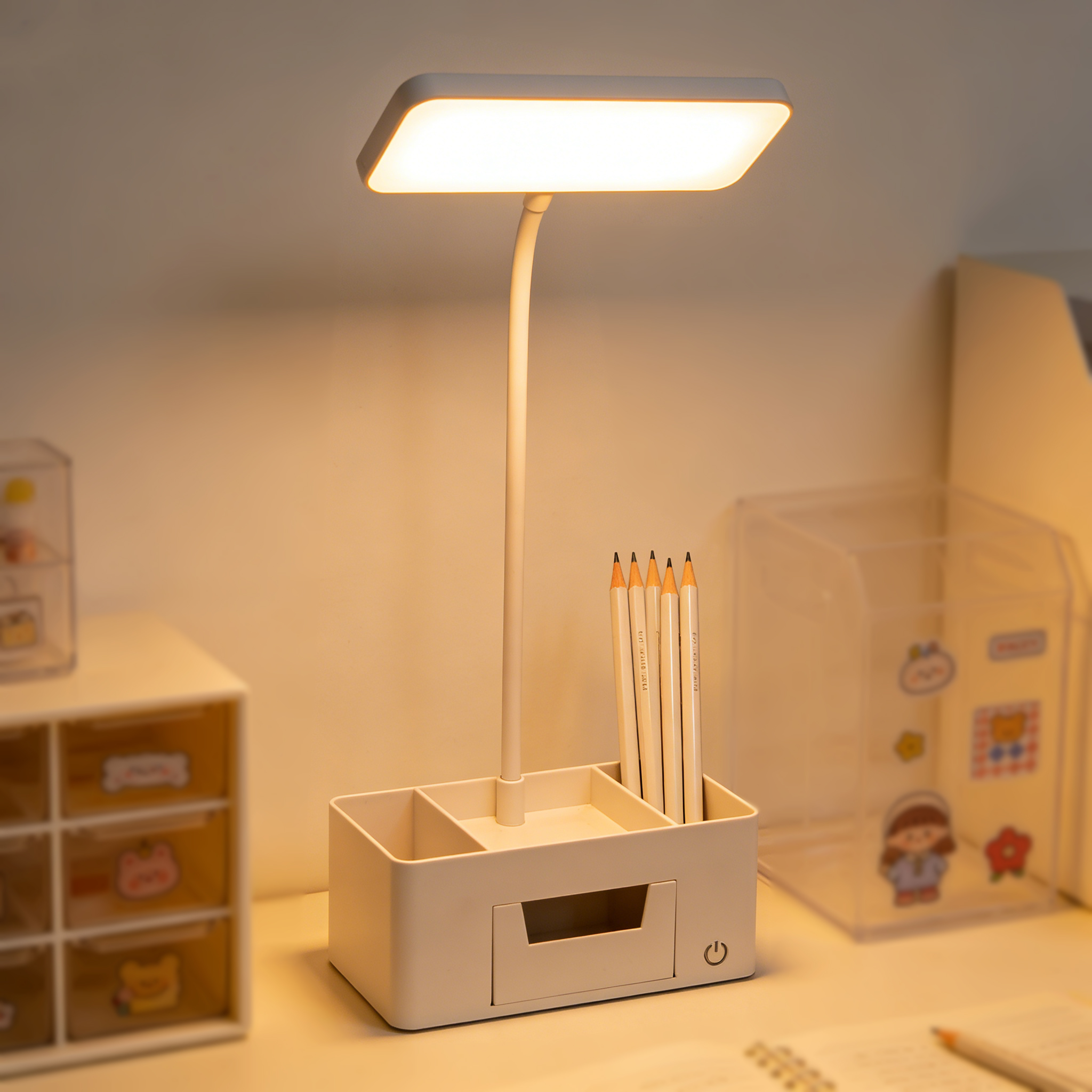 Desk Organizer LED Table Lamp, - огляд і ціна Desk Setup Organizer